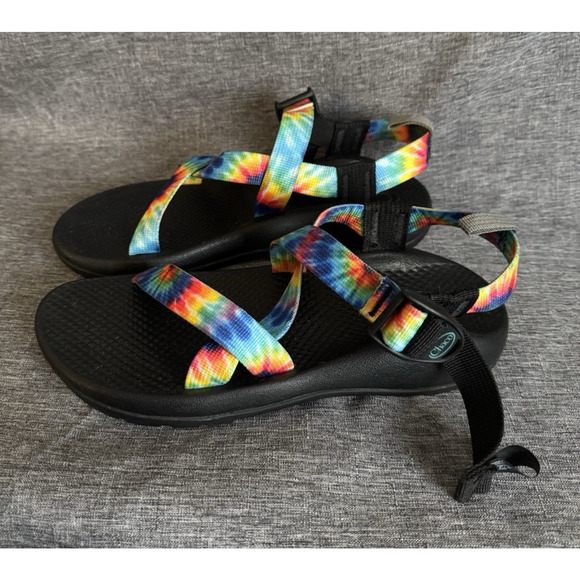 Chaco Z1 Ecotread Sandals Tie Dye Rainbow Multicolor JCH199812 Kids Youth Size 5 - Picture 2 of 8